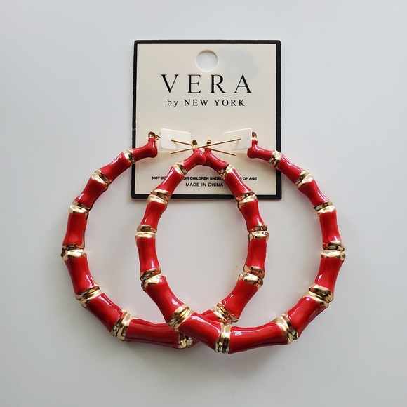 Red Bamboo Hoops - Picture 1 of 2
